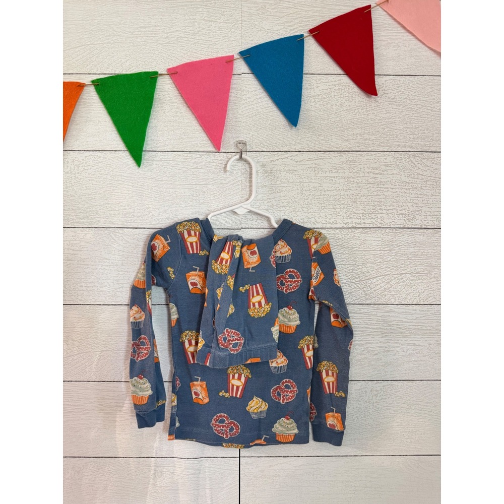Member's Mark Kids Organic Cotton Pajama Set Snack Print Popcorn Pretzels 4T